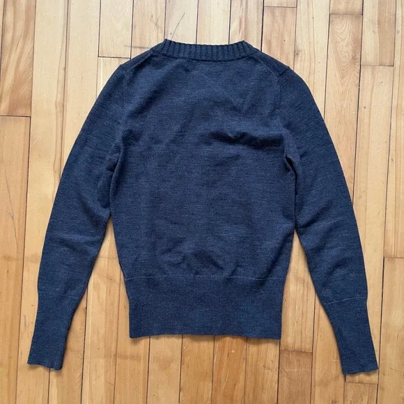 Banana Republic Extra Fine Italian Merino Wool Cardigan Sweater Dark Gray XS - Picture 3 of 6